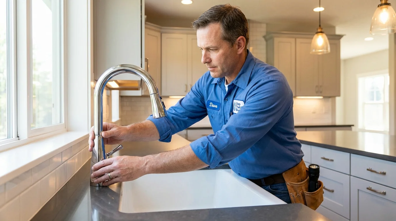 Kitchen faucet installation by Johns Plumbing LLC in Channing