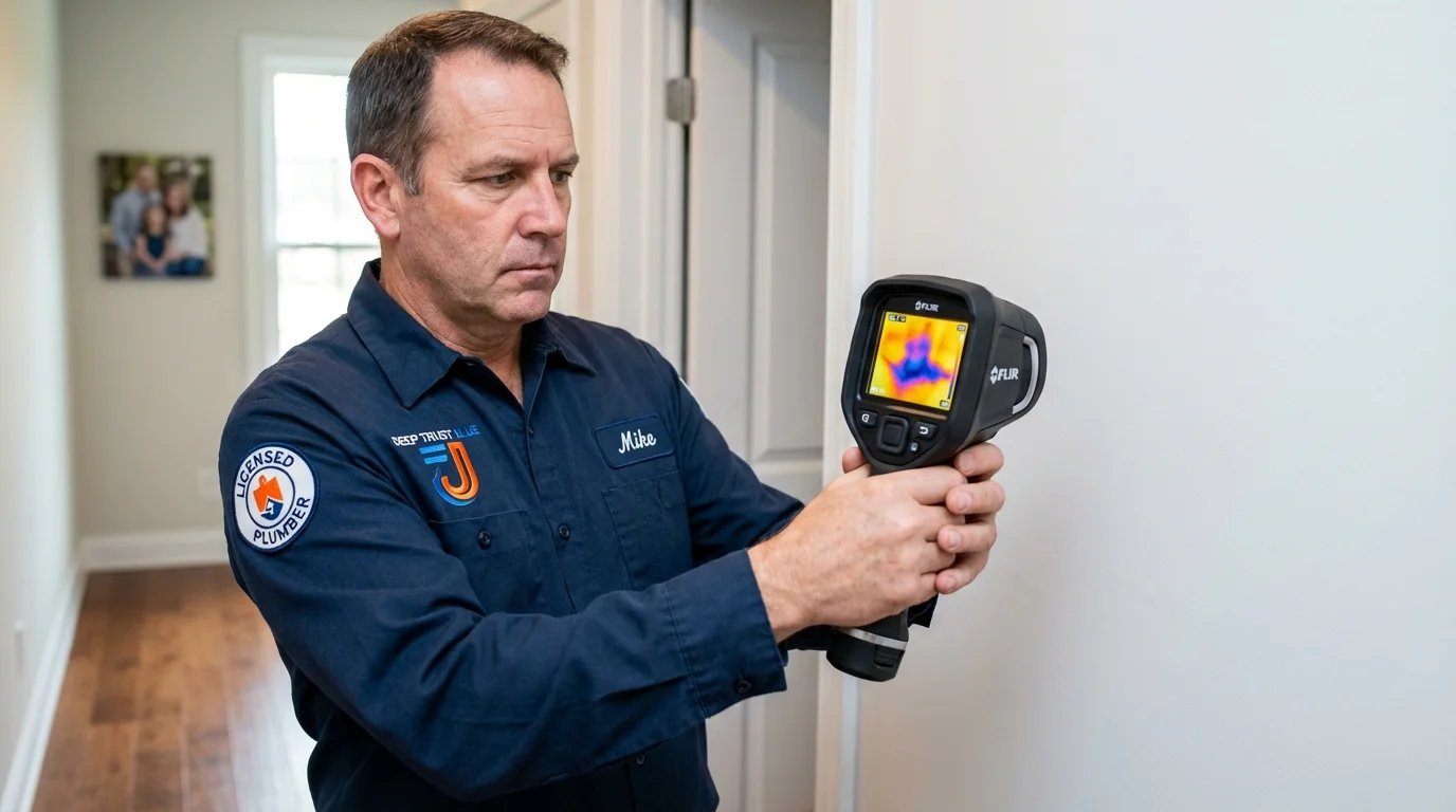 Thermal imaging leak detection by Johns Plumbing LLC in Channing